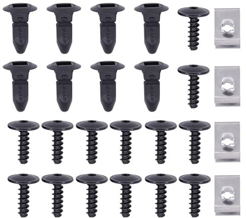 Radkasten Radhausschale Schrauben Blechmutter Befestigungsclips Radlauf Unterfahrschutz Schnappmutter Einsteckmutter Kennzeichen Halterung Clips Stoßstange Spreizmutter für A3 8P 8L A4 B6 8E A6 4B C5