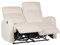 Beliani Elektrisch verstellbares 2-Sitzer Sofa Samt weiß Creme mit Relaxfunktion Verdal