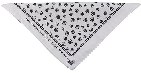 fashionchimp Bandana aus 100% Baumwolle, Premium-Qualität, Nicki-Halstuch für Damen und Herren, 50x50cm (Pfoten) BAN007