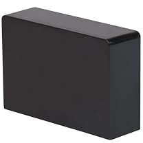 KOMIB 60x40 mm Kabelkanal/Kabelkanäle/Kabelführung - Schraubbar (mit Montagelochung im Boden) - Je Stange 2M (Schwarz, Endstück)