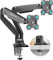 ONKRON Soporte Monitor de 13 a 32 Pulgadas - Soporte Dos Monitores con Carga Total de hasta 18 kg - Brazo Pantalla con VESA 75x75 y 100x100 mm - Brazo Monitor Doble Inclinable y Giratorio G200-B Negro