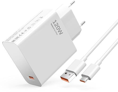 120W USB Ladegerät für Xiaomi 15 Ultra 14T 13T 12T 11T Pro,Redmi Note 14 5G 13 12 Pro+5G, Netzteil Turbo Hyper Charge Schnellladegerät mit 6A 1,5M Pad 6S Poco F6 Poco X7 Poco F4 GT Ladekabel
