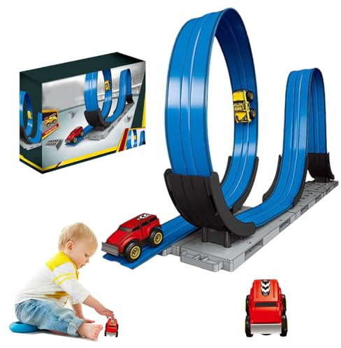 Anti Gravity Car & Track Set, 2024 Neu Anti Schwerkraft Track Builder Auto Spielzeug, Auto mit Eisenbahn ab 3 4 5 6 Jahre Junge Mädchen, Cars Autorennbahn für Kinder Geschenk (Standardausgabe)
