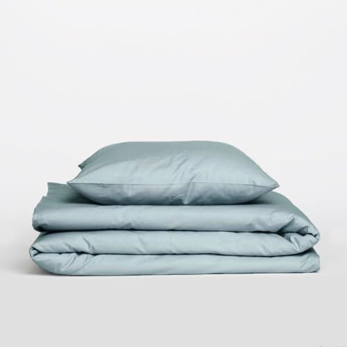 AGA.PIE Bambus Lyocell Kinder Bettwäsche-Set 100x135 + 60x40 cm - Salbei-Grün, 100% Bio Oeko-Tex 100, für Allergiker, Antibakteriell, Kinder-Bettwäsche, Atmungsaktiv, Geruchshemmend, Besonders sanft