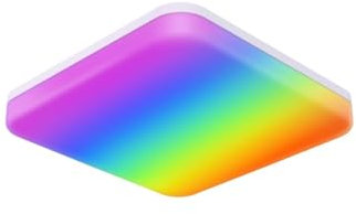 Hama Smarte Deckenleuchte LED (Matter Smart Home Standard, Deckenleuchte dimmbar, RGBW, 16 Mio. Farben, mit App-/Sprachsteuerung, Spritzwasserschutz IP54 für Badezimmer, Küche, Wohnzimmer etc.)