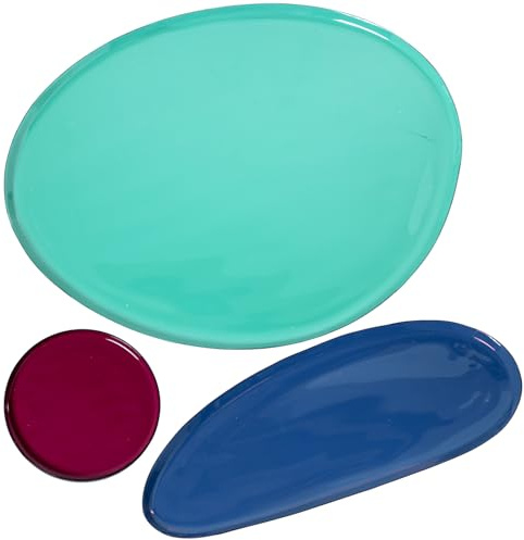 SET 3 BANDEJAS ESMALTADAS VERDE/AZUL/ROSA OSCURO_33X27X1+26X10X1+°10X1CM