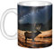 YYHHAOFA Tasse en céramique avec motif élan dans la prairie pour cappuccino, latte, céréales, yaourt, lait, boissons chaudes ou froides, four à micro-ondes