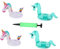 Abaodam 4stücke Aufblasbare Tier-Cup-Holder Teiliges Mit Einhorn Und Regenbogenpferden Inkl Luftpumpe Lustige Und Kreative Getränkehalter Für Pool Und Strandpartys