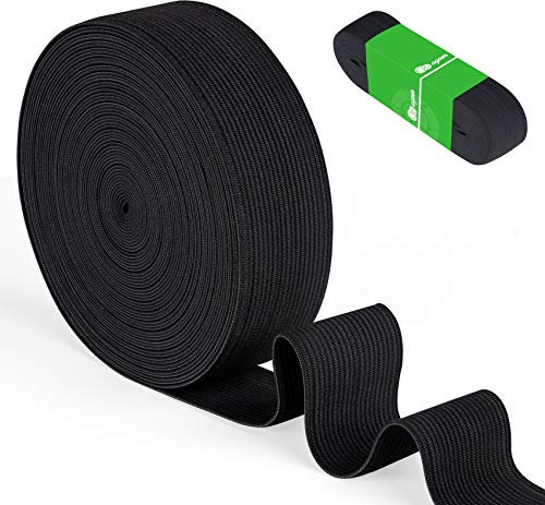1 Stück 10 Meter Gummiband, Gummiband Schwarze Breite 30mm, Elastische Band Nähen Sewing Elastic Band für DIY Handwerk