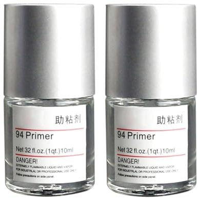 Agente adesivo per auto, riparazione in plastica, 10 ml, Primer Adhesive 94, Instant Automotive Tape Primer con punta in feltro, nastro adesivo durevole per auto (2 pezzi)