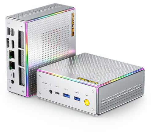 PELADN AI Mini PC HO4 mit AMD Ryzen 9 7940HS, 16GB DDR5 1TB SSD | Radeon 780M, 2.5G LAN, Quad 4K Display, USB4/HDMI/DP, 3 Jahren Garantie, Für Design, Gaming, Content Creation