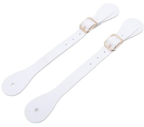 Aramox Syntetiskt Läder Sporrrem par Justerbara 22 Cm Cowboy Sporrremmar med Rhinestone Western Sporrhållare för Ryttare Ranch Ridkängor Tillbehör