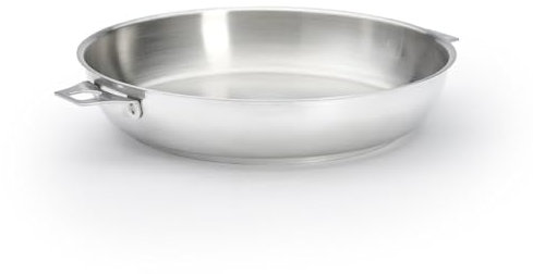 de Buyer 3493.28 POELE Twisty Tout INOX Ø 28CM, Acier Inoxydable, Argenté, 28 cm