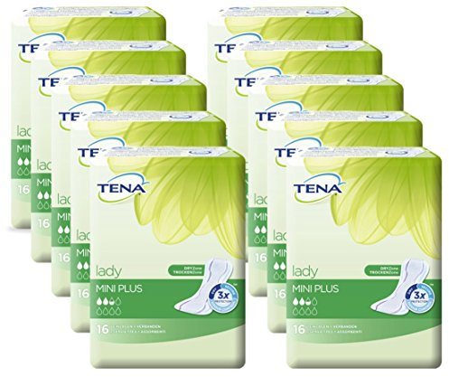 TENA Lady Mini Plus - Inkontinenzschutz, Schutz, Small, 10 Stück