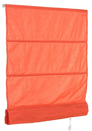 Ventanara® Raffrollo Orange einfarbig Raffgardine inklusive Montagematerial 140 x 160 cm