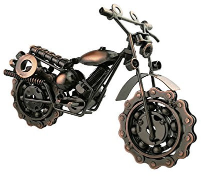 Winterworm Kreative Retro-Eisen-Kunst Motorrad-Modell, Metall, Moto-Kollektion, einfache moderne Heimdekoration, Ornamente für Motorrad-Liebhaber (Kupfer)