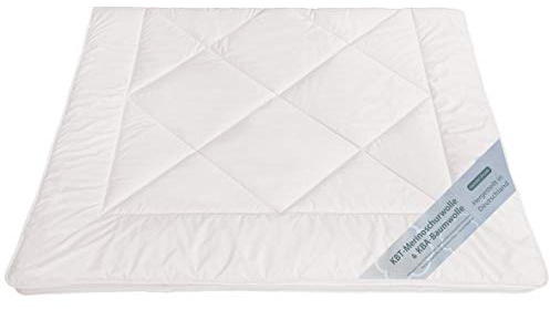 franknatur Bettdecke 155x200 Winterbettdecke Bio Schurwolle Natalia | warme Schafwolldecke, Füllung aus 100% Bio Merinowolle, Bezug 100% Bio Baumwolle, atmungsaktiv, waschbar, Oeko-TEX