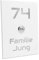 Jung Edelstahl Design Edelstahl Türklingel New York weiß pulverbeschichtet individuelle Gravur Klingelschild 17x12 cm Klingeltaster mit LED