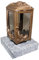 Grablaterne 611 aus massiver Bronze fertigmontiert auf einem Granitsockel (Viscount White)