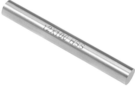 sourcing map Rundstange Stahl, 12mm HSS Drehmeißel, für Wellengetriebe Drehmaschinen Bohrmaschine Miniaturachse, Zylinderstift DIY Werkzeug 100mm Lang