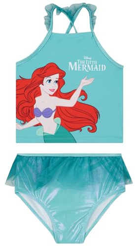 Disney Costume da Bagno Bambina, Costumi Piscina Bambina La Sirenetta, Costume Piscina Ariel