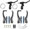 CNC Freni V-Brake per Bicicletta, Kit Freno V Brake,Set Freni Bici a V Rim Anteriore/Posteriore per MTB/BMX/Gravel/City Bike,Braccio Lungo 110mm