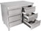Beeketal 'BSS-100' Gastro Küchenschrank Edelstahl mit Schubladen (B/T/H) ca. 100 x 60 x 85 cm, Schubladenschrank mit 6 Schubladen, Arbeitsfläche und fein justierbaren Standfüßen