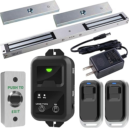 UHPPOTE Serratura magnetica elettrica doppia porta 270 kg con telecomando