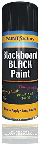Life Necessities Blackboard Black Spray Paint, 250ml Ideal for Childs Room, School Room, Chalk Black Board Spray, Long lasting Black Matt finish Spray Paint