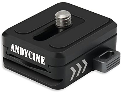 ANDYCINE Schnellwechselplatte Mit Arca-Schlitz 1/4 Schraube für Kamera, Feldmonitor, Zauberarm, Stativ, LED-Licht