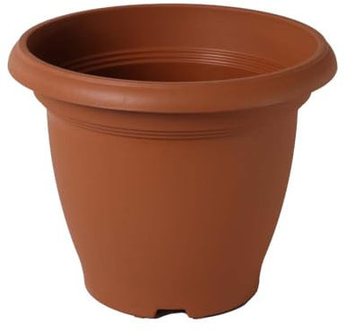 Tildenet Gardenware Maceta, 100% plástico residual, Terracota, 25 cm de diámetro
