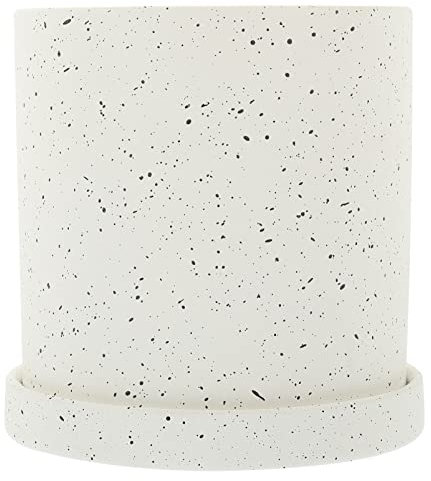 FOMIYES Pot De Fleurs Céramique avec Plateau Pot De Bonsai pour Plantes Succulentes Intérieur Et Décoration De Jardin Design Élégant Et avec Points