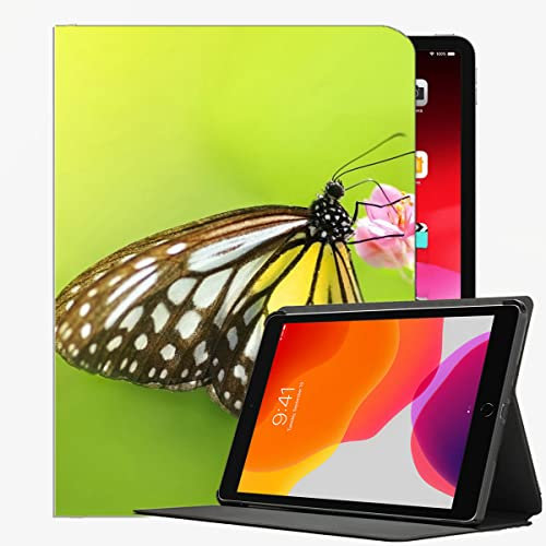 YENDOSTEEN iPad Hülle für iPad Pro 9.7/ iPad Air/iPad Air 2 mit Apple Pencil Halter Auto Schlaf/Wach,Insekten-Schmetterlings-Blumen Klappständer Schutzhülle mit Automatischem Schlaf/Aufwach