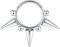 AROWRO 316L Silber Septum Schmuck 16G Septum Ringe Spike Daith Schmuck 16G Conch Piercing Schmuck Higend Segment Nase Hoops Septum Hoop Clicker Ringe Rook Helix Tragus Knorpel Lobe Ohrringe 10mm