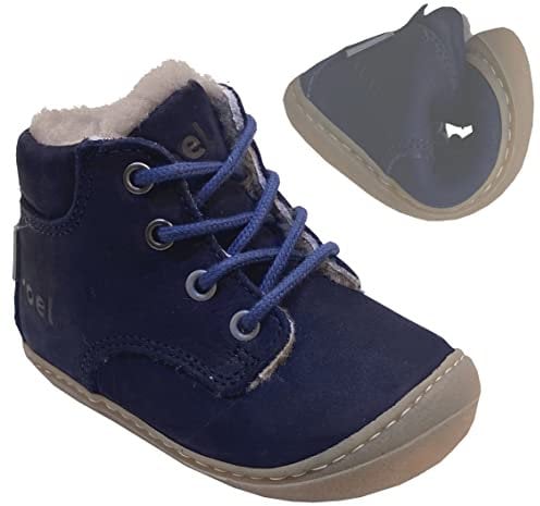 Koel Bio Nubuk Lederschuhe Barfußschuhe Blue Lammwoll Futter schmale Leiste Bill v 06W004.219 (eu_Footwear_Size_System, Infant, Numeric, medium, Numeric_20)
