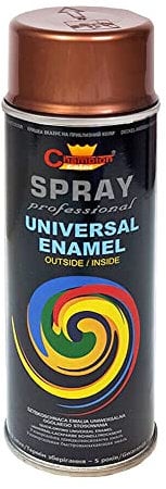 Spray Paint, Universal, Multi-Purpose, Fast Dry for DIY, Hobby, Crafts, Art, Wood, Metal, Ceramics - Copper Brown (RAL 8004)