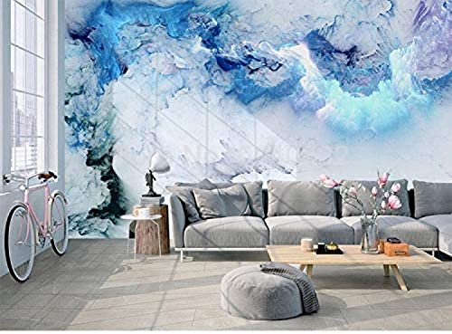 XLMING Wandbild Tapete Abstrakte blaue Wolke 8D Tapete Schlafzimmer Wohnzimmer Wandkunst Wandbild wohnzimmer tapeten tapete wand für schlafzimmer retro geometrisch fototapete-200cm×140cm