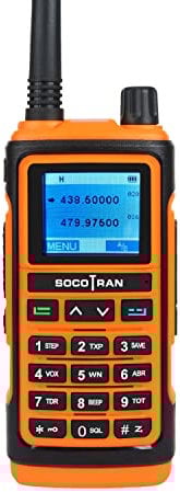 SOCOTRAN UV-17 VHF UHF Dual Band 1000CH 5W Walkie Talkie Scanner with 1.7” Color Screen FM VOX Radio Powerful Handheld Transceiver