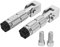 Pedal de Pasajero, Aleación de Aluminio, 2 uds., Reposapiés para Motocicleta ATV para Bicicletas Go Kart (Plata)