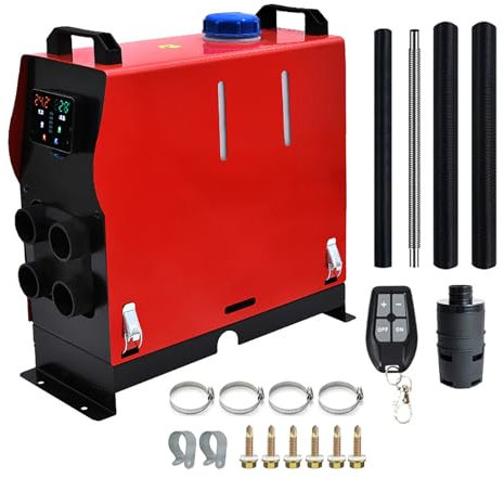 TRAGLO Diesel Air Heater All-in-One 12V-24V 2KW-5KW Portable Diesel Heater with Remote Control and LCD Screen,Parking Heater Fast Heating for Car, RV, Truck, Camper, Trailer, Motorhome Fourholes