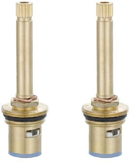 Lot de 2 valves de cartouche de robinet, tige en laiton de 20 mm, pièces de rechange pour robinet d'évier de salle de bain, cuisine, couleur aléatoire (82 mm)