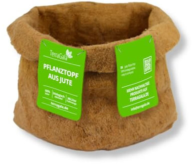 TerraGala Jute Säckchen, Pflanzsack aus Jute, Übertopf, kompostierbarer Blumentopf, 30 Liter (2)