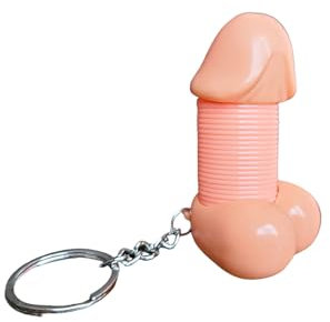 Penis Schlüsselanhänger | Anhänger Penisform | lustiger Penisanhänger | Geschenk | Schlüssel | Phallus | JGA | Junggesellinnenabschied Genitalien | Geschenkidee (Beige Hautfarben)