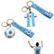 RHQFDM 2 Stücke Fußball Schlüsselanhänger Messi Jersey Schlüsselanhänger Argentinien Nr.10 Trikot Schlüsselanhänger 3D Fußball Schlüsselanhänger Schlüsselanhänger für die Sammlung von Fußballfans