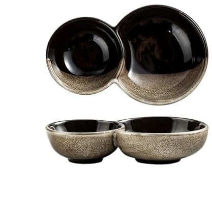 Dip Bowl 1 Piece Retro Creative Ceramic Kiln Change Glaze Tableware Personalized Cooking Fruit Bowl Hot Pot Restaurant Mixing Bowl Sauce Dish (Color : 1)