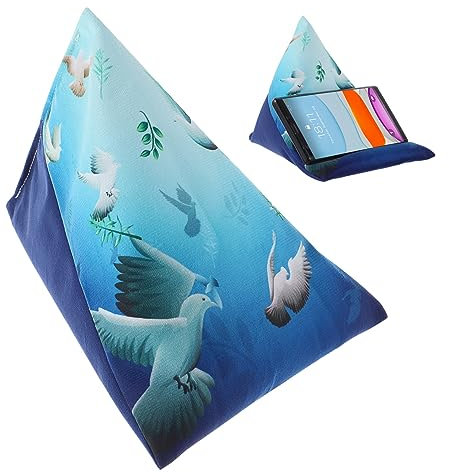 Cabilock 2stücke Multi-Angle Reading Pillow Stand Für Tablet Und Smartphone Abnehmbarer Halter Für Bett Und Sofa Bequemer Kissenständer Im Blauen Taubenmuster