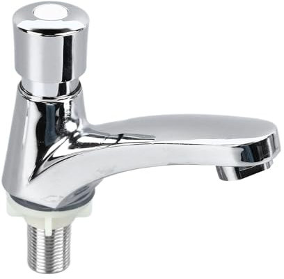 Robinet économiseur d'eau, Robinet D'évier de Lavabo, Conception à Bouton-Poussoir Froid Unique, Robinet à Retardement pour la Maison
