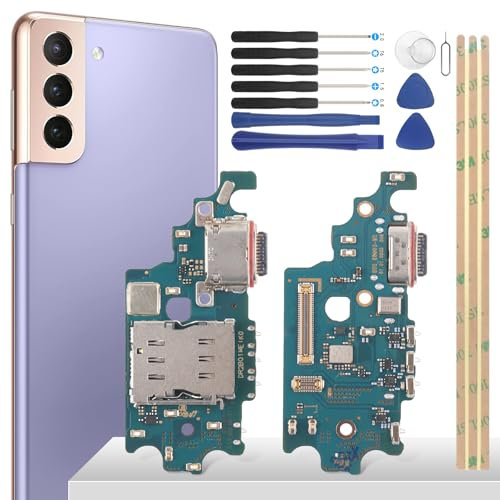 YHX-OU 6.7'' Ladebuchse Für Samsung Galaxy S21 Plus 5G Galaxy S21+ 5G Dock Connector Port Charger LadePort Mikrofon Audio Jack Flex Kabel + Werkzeug