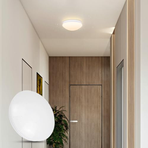 muyuua Deckenlampe LED Deckenleuchte Schlafzimmer - Sternenhimmel Lampe 5W 3000K Schlafzimmerlampe Ø16.5CM Deckenbeleuchtung Rund Warmweiß Flurlampe Kinderzimmerlampe für Wohnzimmer Küche Flur Büro