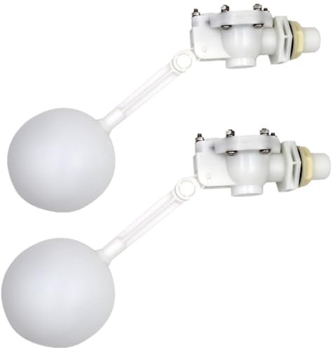 MUALROUS 2 valvole per nuotatore d'acqua con braccio regolabile, valvola di ricambio galleggiante da 3/4 pollici per serbatoio dell'acqua, acquario, pozioni per pecore bovine (2)